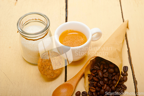 Image of espresso coffee and beans