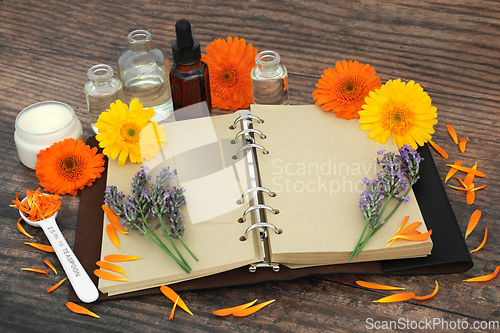 Image of Preparation of Herbs and Flowers for Natural Skincare Remedies