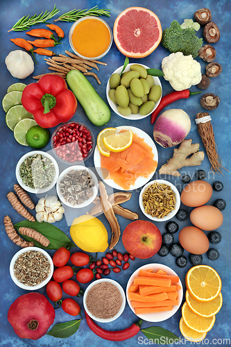 Image of Health Food Selection for Immune System Support 