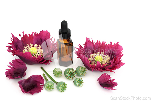 Image of Alternative Medicine with Poppy Seeds & Flowers