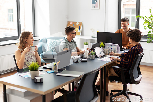 Image of business team or startuppers working at office