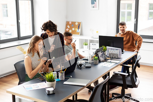 Image of business team or startuppers working at office