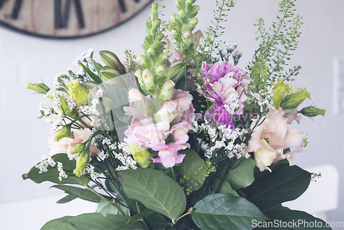 Image of Beautiful boquet of flowers in various colors