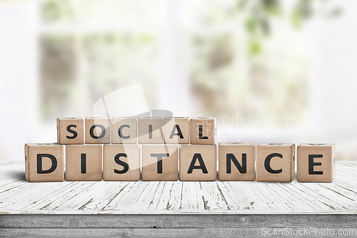 Image of Message with social distance information