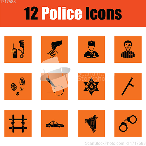 Image of Set of police icons