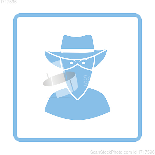 Image of Cowboy with a scarf on face icon