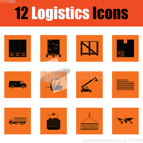Image of Logistics icon set