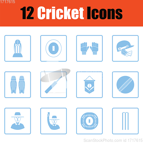 Image of Cricket icon set