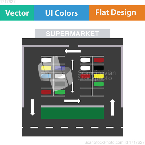 Image of Supermarket parking square icon