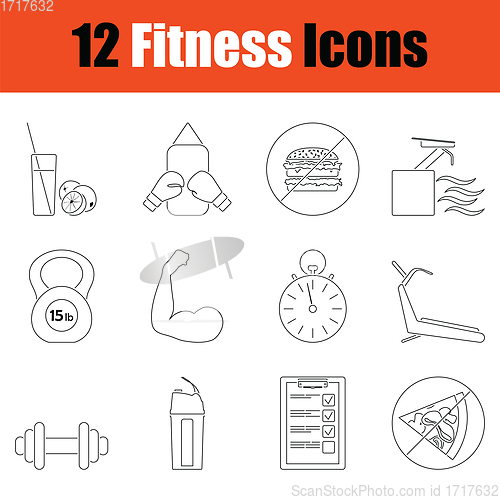 Image of Fitness icon set