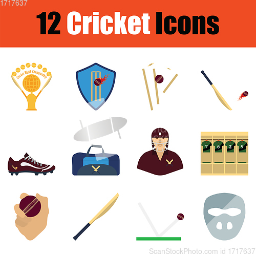 Image of Cricket icon set