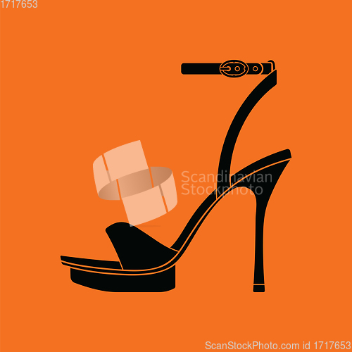 Image of Woman high heel sandal icon