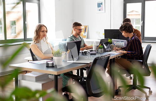 Image of business team or startuppers working at office