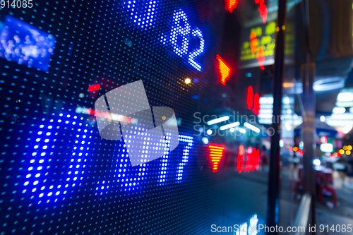 Image of Stock market display in the street