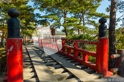 Image of Matsushima and red bridge