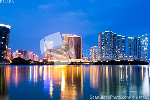 Image of Macao cityscape at night