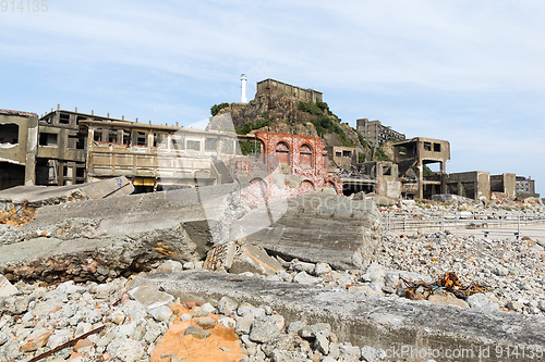 Image of Hashima Island in Nagasaki city of japan