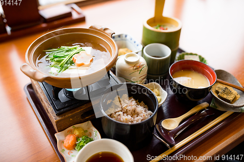 Image of Tofu hot pot in japanese restaurant