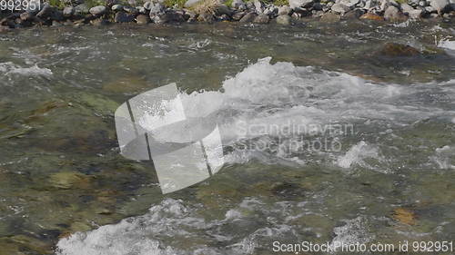 Image of Waves, spray and foam, river Katun in Altai mountains. Siberia, Russia