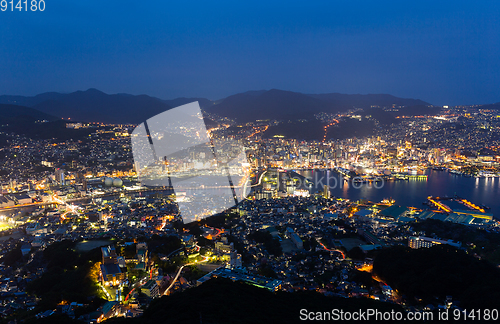 Image of Nagasaki skyline night