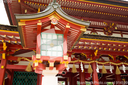 Image of Japanese lantern in temple