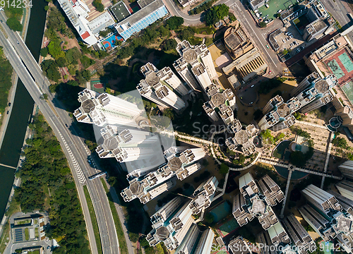 Image of Top view of apartment building in Hong Kong