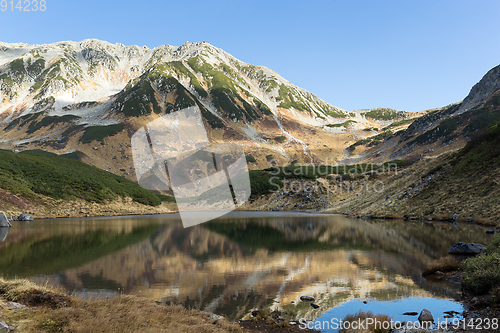 Image of Mikurigaike pond and reflection