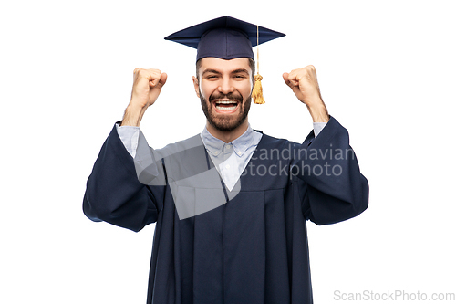 Image of happy graduate student in mortar board