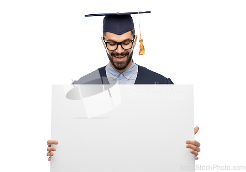 Image of graduate student or bachelor with white board