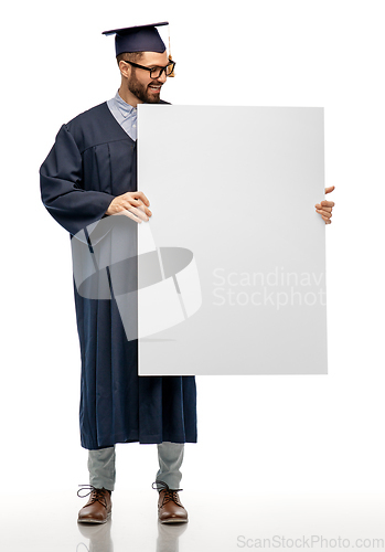 Image of graduate student or bachelor with white board