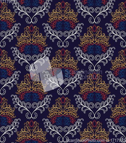 Image of Damask seamless vector pattern