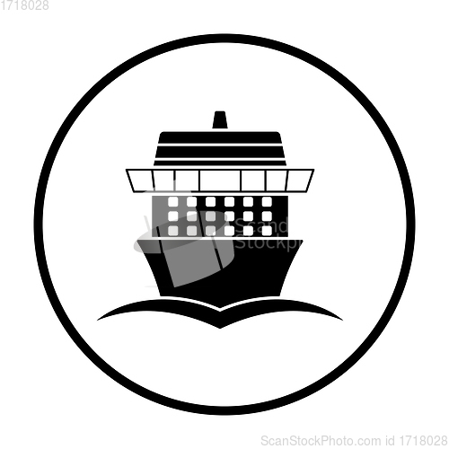 Image of Cruise liner icon front view