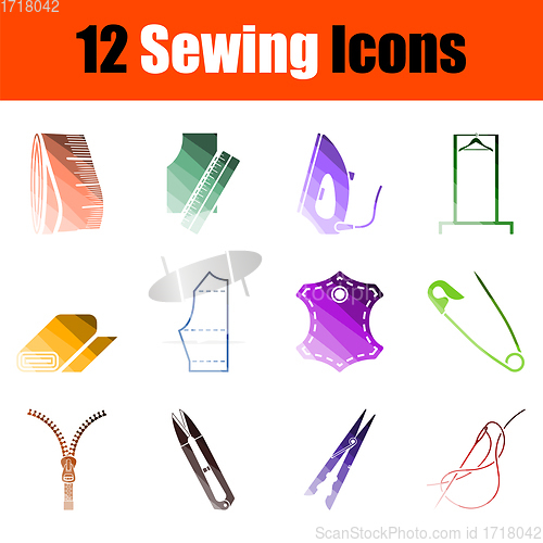 Image of Sewing Icon Set