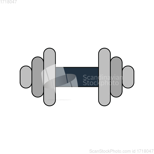 Image of Flat design icon of Dumbbell