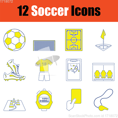 Image of Football icon set