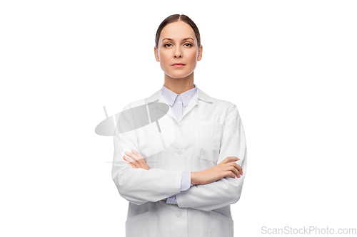 Image of female doctor in white coat