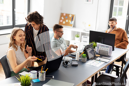 Image of business team or startuppers working at office