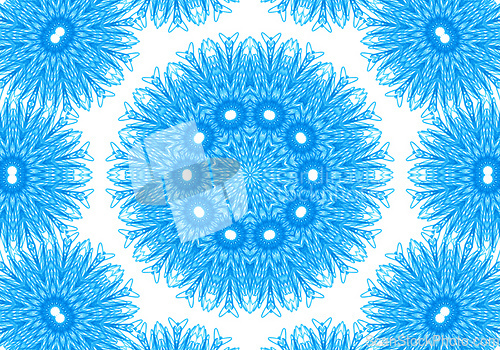 Image of Abstract blue pattern on a white