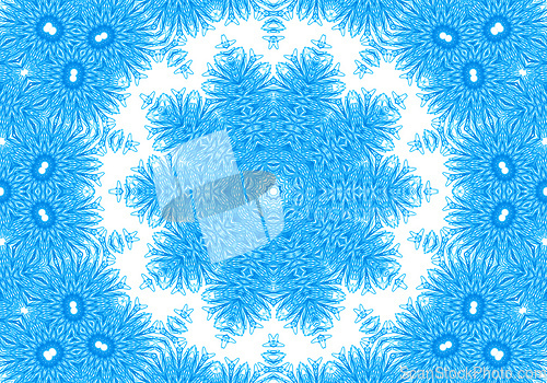 Image of Abstract blue pattern on a white