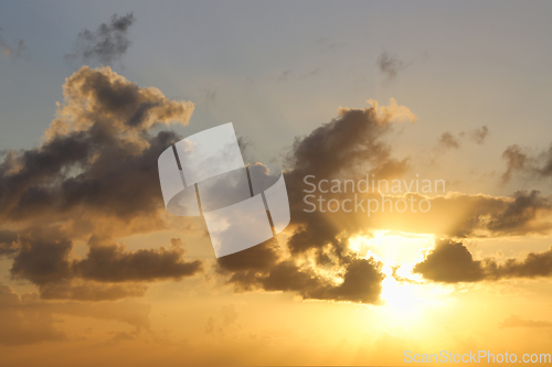 Image of Beautiful sunset and sunrise sky