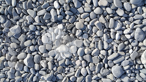 Image of Nature background from gray sea pebbles