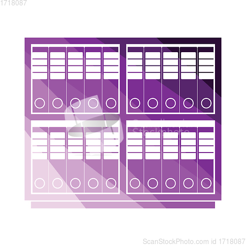 Image of Office cabinet with folders icon