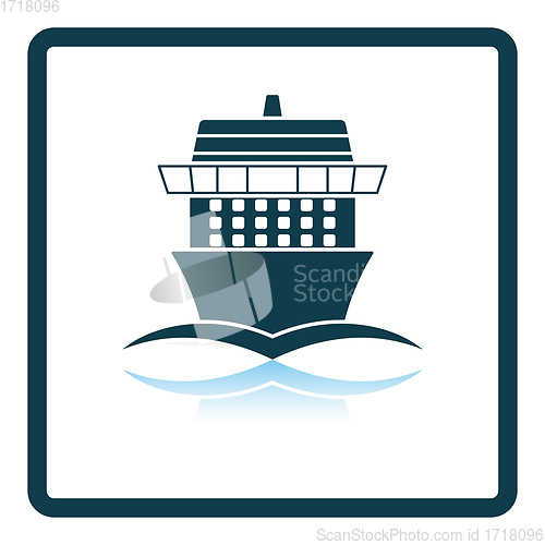 Image of Cruise liner icon front view