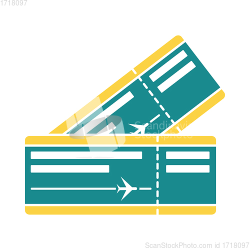 Image of Two airplane tickets icon