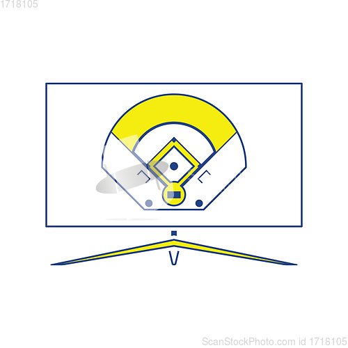 Image of Baseball tv translation icon