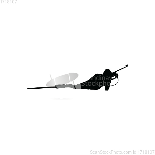 Image of Biathlon sportsman silhouette