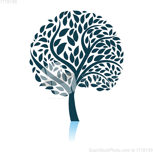 Image of Ecological Tree With Leaves Icon