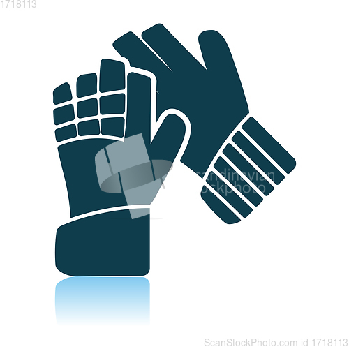 Image of Soccer Goalkeeper Gloves Icon