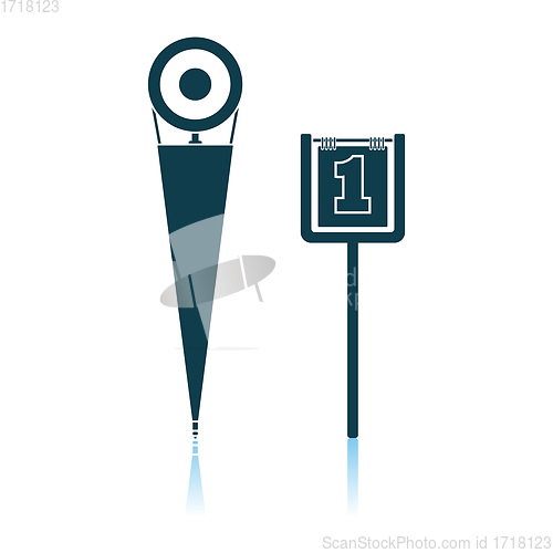 Image of American Football Sideline Markers Icon