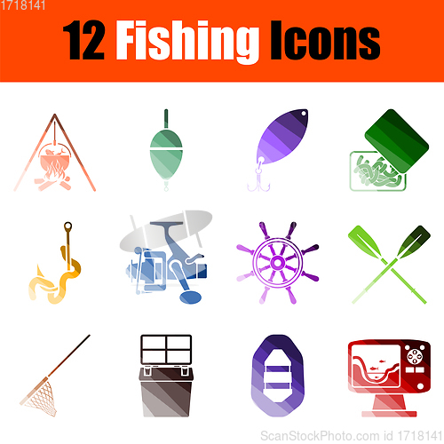 Image of Fishing Icon Set